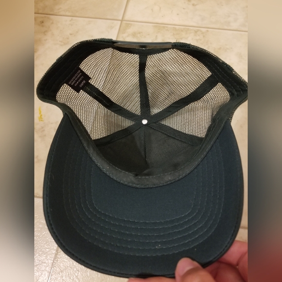 Budweiser genuine green printed trucker hat cap mesh snap back - Picture 5 of 9